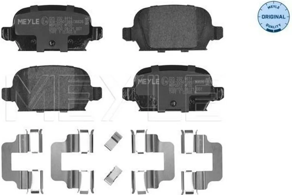 Jeu de Plaquettes de Frein Arrière MEYLE 025 232 8414 pour Fiat 500 Panda