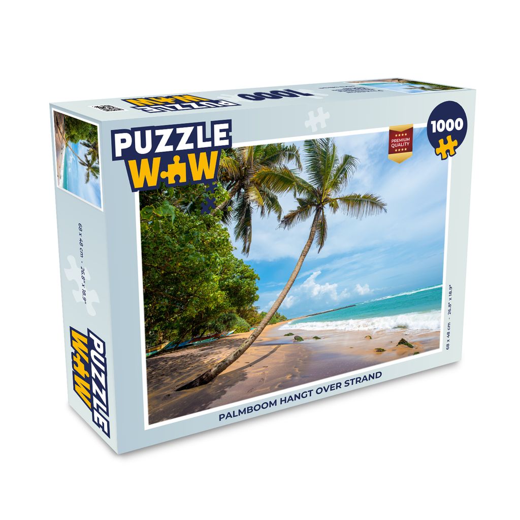 MuchoWow Puzzle 1000 Teile Palme - Strand - Meer - Erwachsene - Rätsel