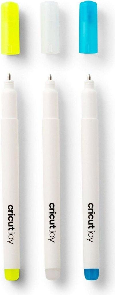 Cricut Joy Gel 1,0 mm, 3er Stiftset Weiß, Blau, Gelb (2009381)