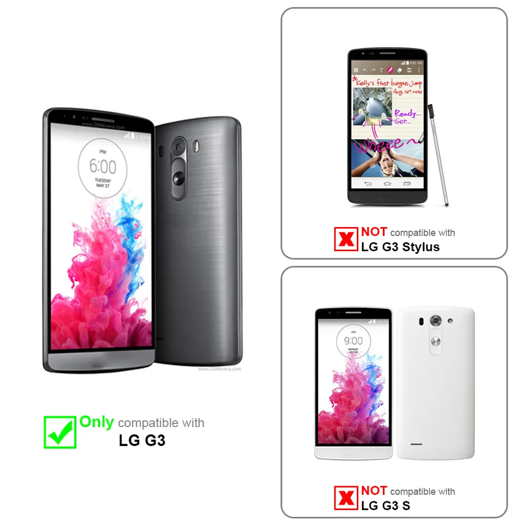 Custodia a Libro Cadorabo per LG G3 - Similcuoio Antiurto Marrone - 2