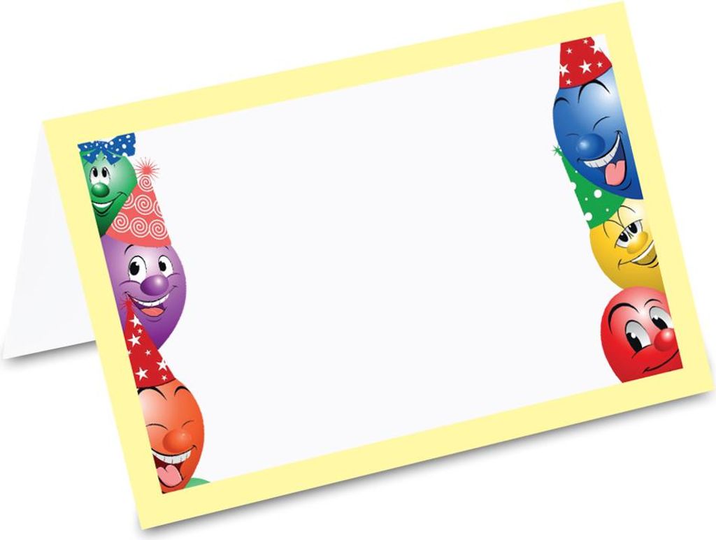 PRICARO Cartes de table "Joyeux ballons", 50 pièces Image du produit 