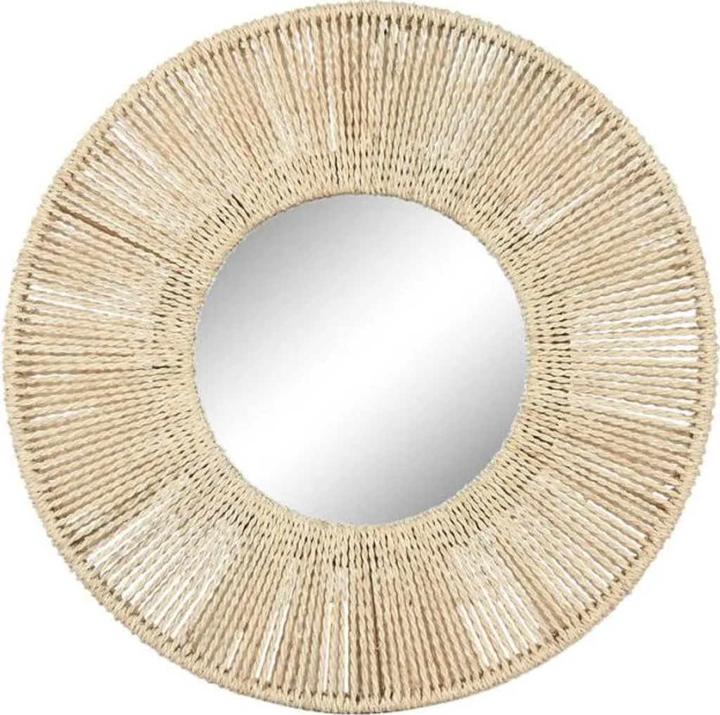 Miroir d'entrée bois naturel Home ESPRIT 73 cm pour agrandir la pièce