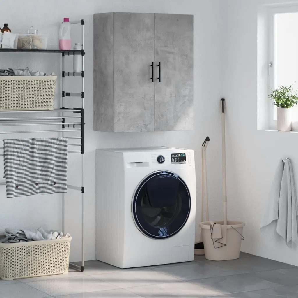vidaXL Mobile Pensile Industriale Grigio Cemento 69,5x34x90 cm | Ufficio
