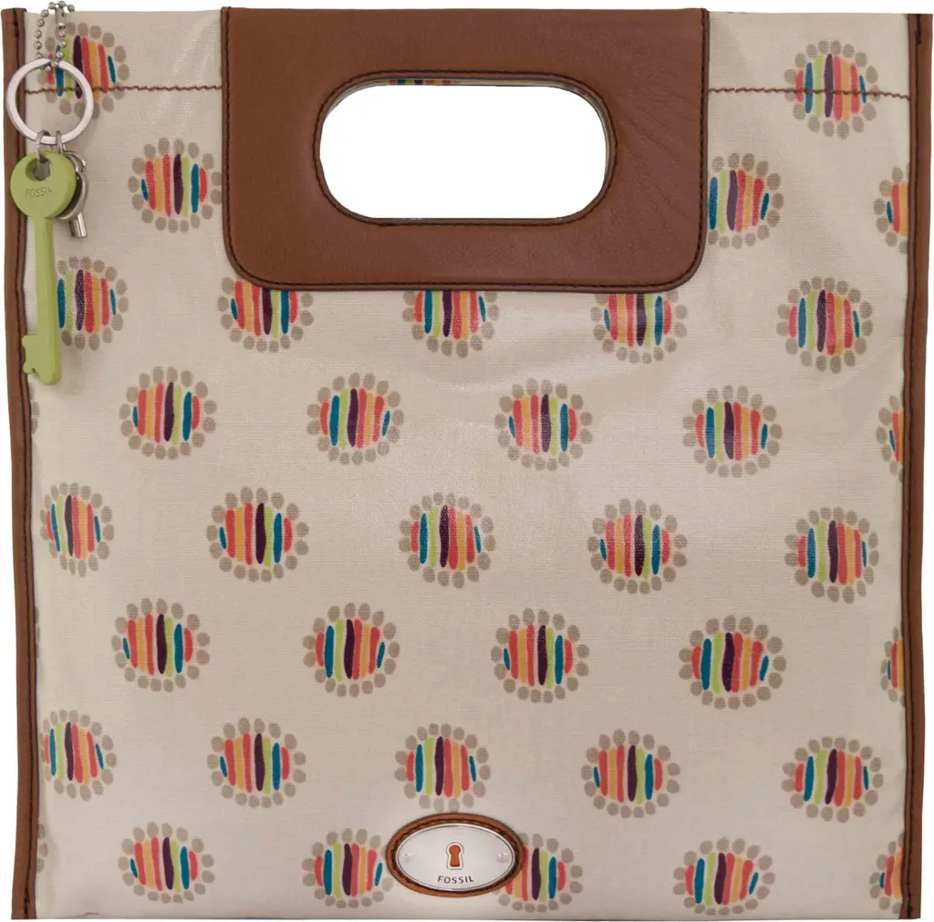 Sac Fossil Wmns Shoulderbag Key-per Slim Beige - Sacoche Élégante