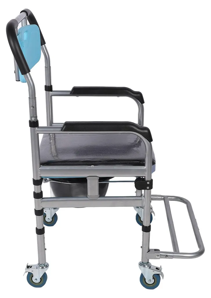 Chaise percée mobile et pliable pour seniors, modèle confort réglable