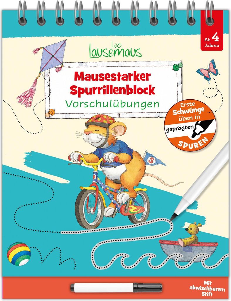 Leo Lausemaus - Mausestarker Spurrillenblock - Vorschulübungen