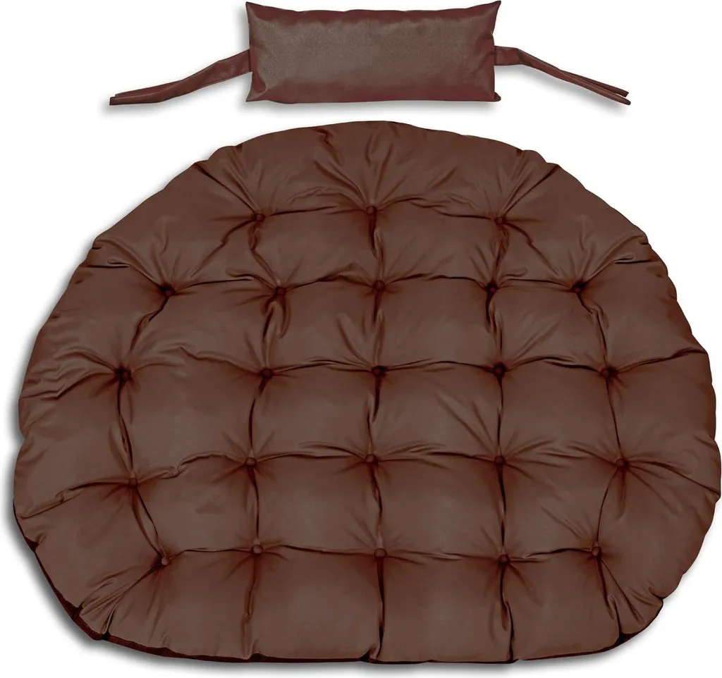 Coussin nid de cigogne 120 cm marron étanche pour votre mobilier jardin