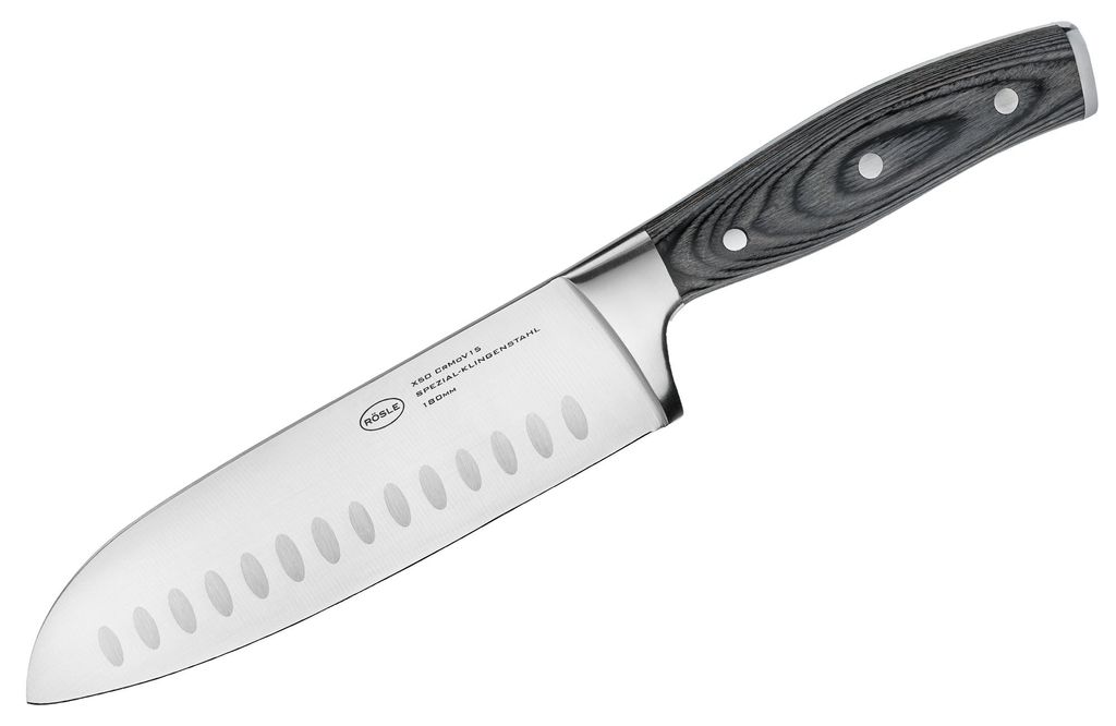 Nóż Santoku Rösle, seria WOLFGREY, 17,5 cm, rękojeść Pakka Zdjęcie produktu 