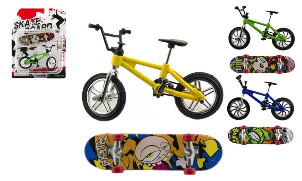 Teddies Fingerbike + Fingerboard plast 10 cm Obrázok produktu 