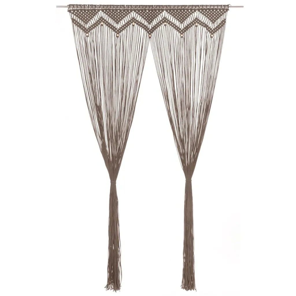 Crea la tua Oasi Boho: Tenda Macramè vidaXL Cotone Tortora 140x240 - 6