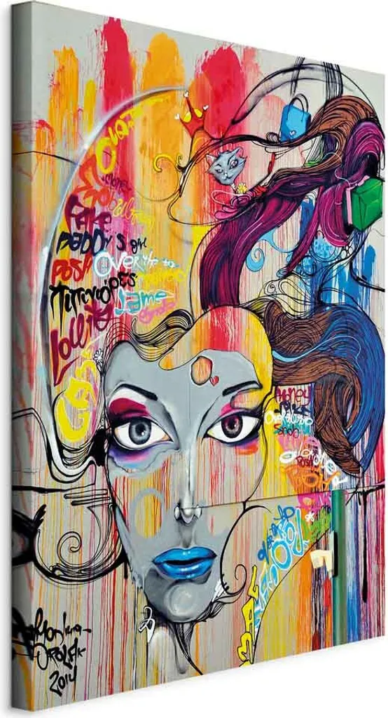 Acquista Quadro Moderno Astratto 80x120 cm | Pensieri Colorati h-B-0042