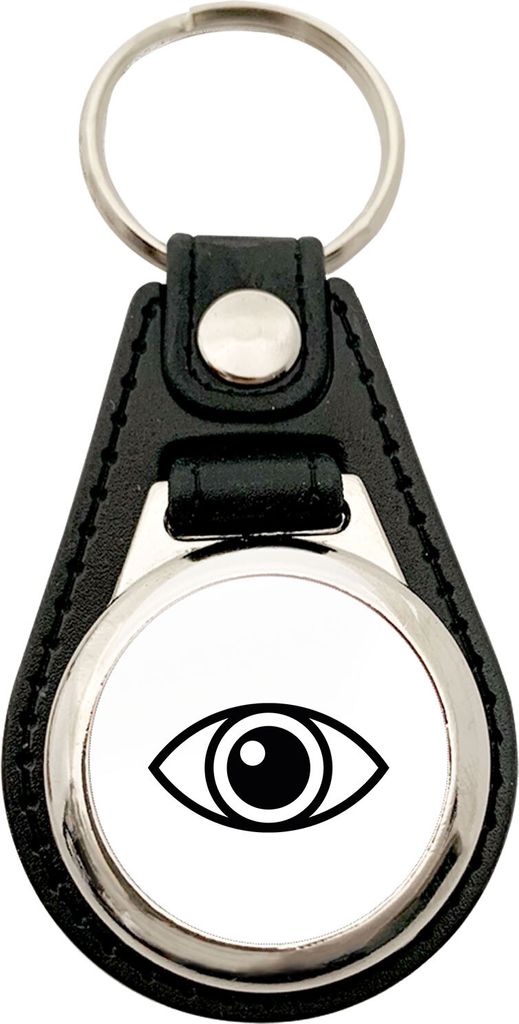 Huuraa Schlüsselanhänger Auge Eye Metall mit Kunstleder Produktbild 