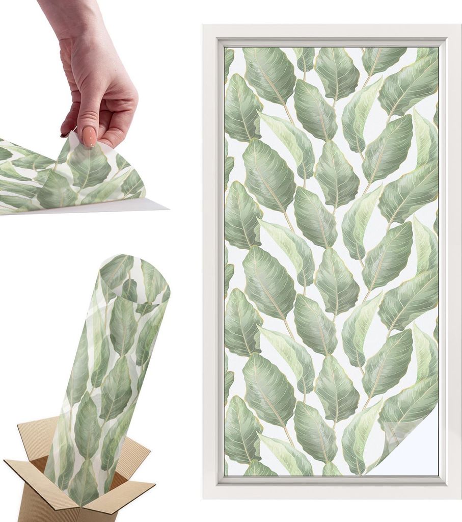 Buntglasfolie für Fenster – 100x50 cm – Stained-Glass-Fensterfolie, dekorativ & blickdicht – Selbstklebende Glasdekorfolie im Buntglas-Desig...