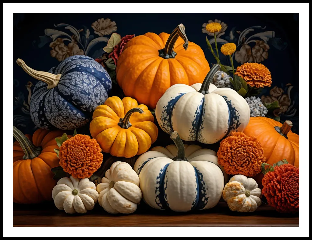 Décoration Murale Salon Automne - Affiche 100 x 75 cm Paysage Boisé - 2