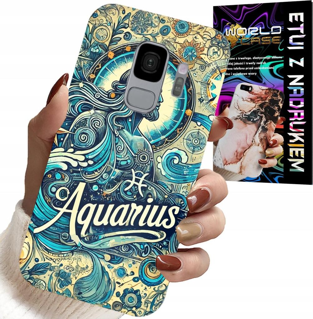 Etui Für Samsung Galaxy S9 - Sternzeichen, Wassermann, Astronomische Rückseite