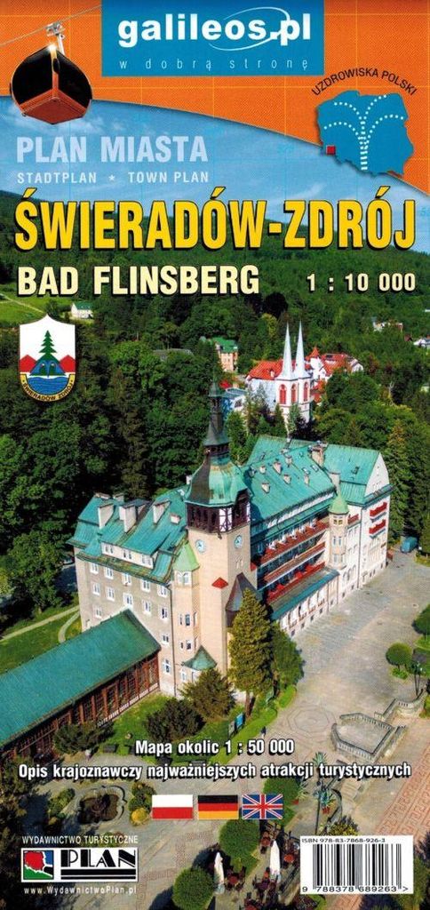 Świeradów-Zdrój 1:10.000. Karte / Stadtplan. Veröffentlicht 2025. Galileos