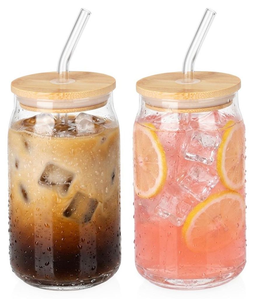 Vilde | Gläser 2er Set 460 ml - Eckige Trinkgläser - mit Produktbild 