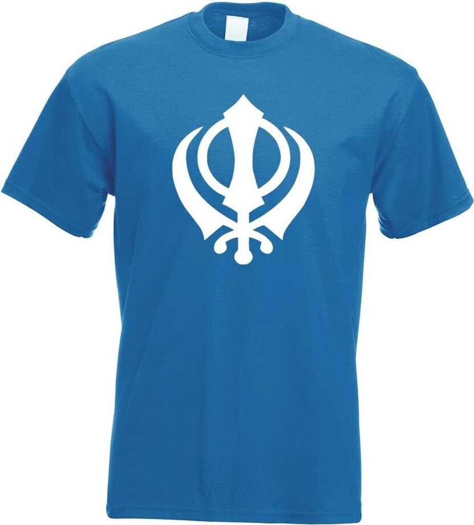 Kiwistar - T-Shirt - royal - Khanda Sikhismus Motiv Bedruckt Funshirt Design Print - mit Motiv Bedruckt - Funshirt Design - Sport - Freizeit - Herr...