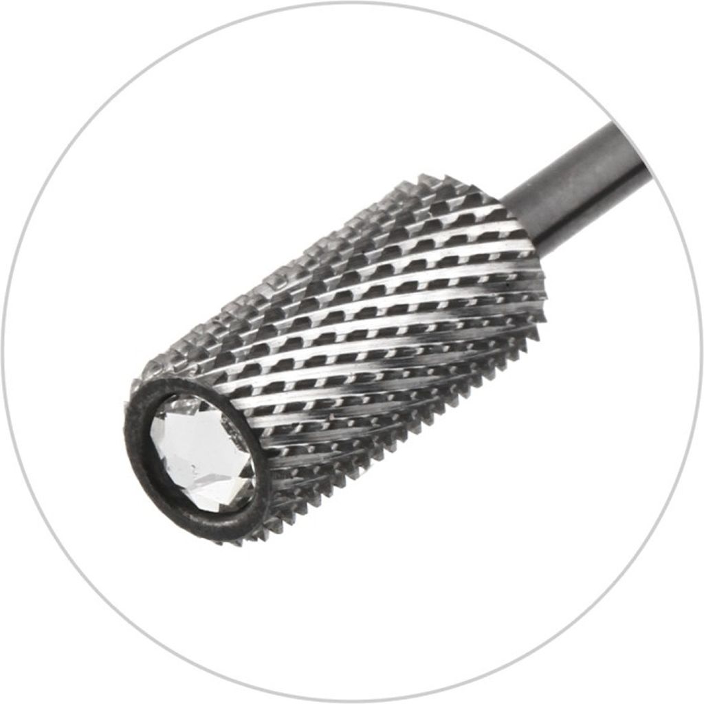 Premium Hartmetall Nagelfräser Bit 2,35mm zylinder mit Crystal Grob Bit Gelnägel, Maniküre, Pediküre