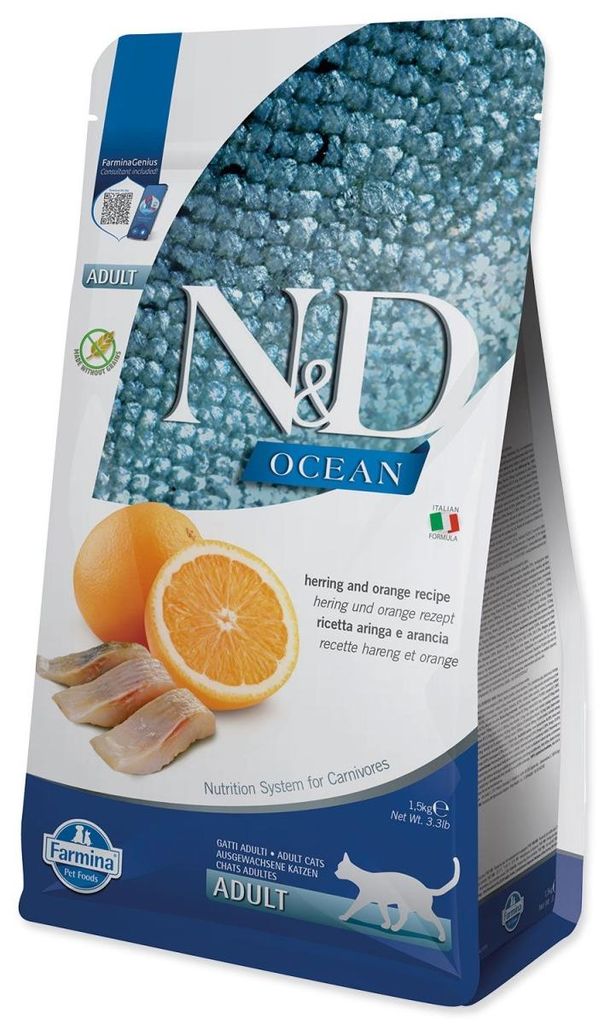 Farmina Pet Food N&D Ocean Herring & Orange, Dospelý, Obrázok produktu 