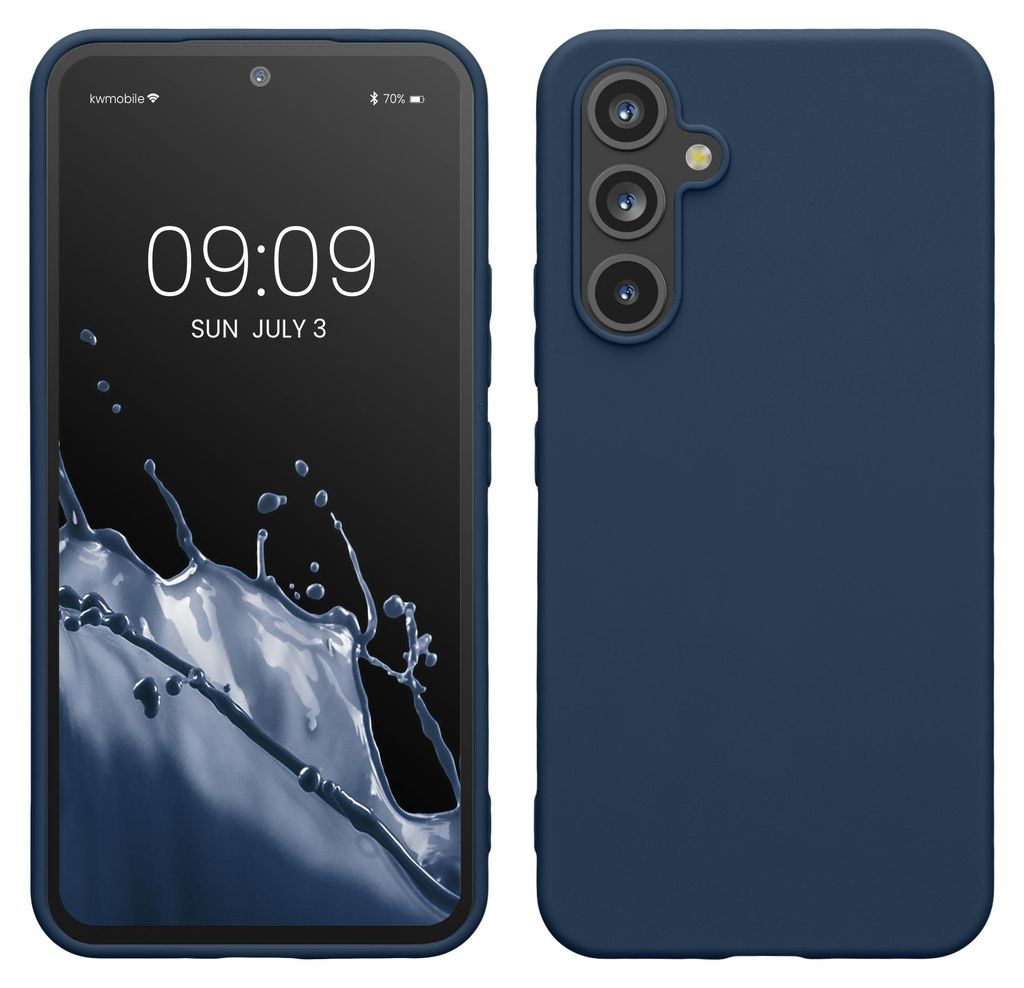 kwmobile Handyhülle für Samsung Galaxy A54 5G Hülle - TPU Case - Kabelloses Laden - Schutzhülle Cover in Marineblau