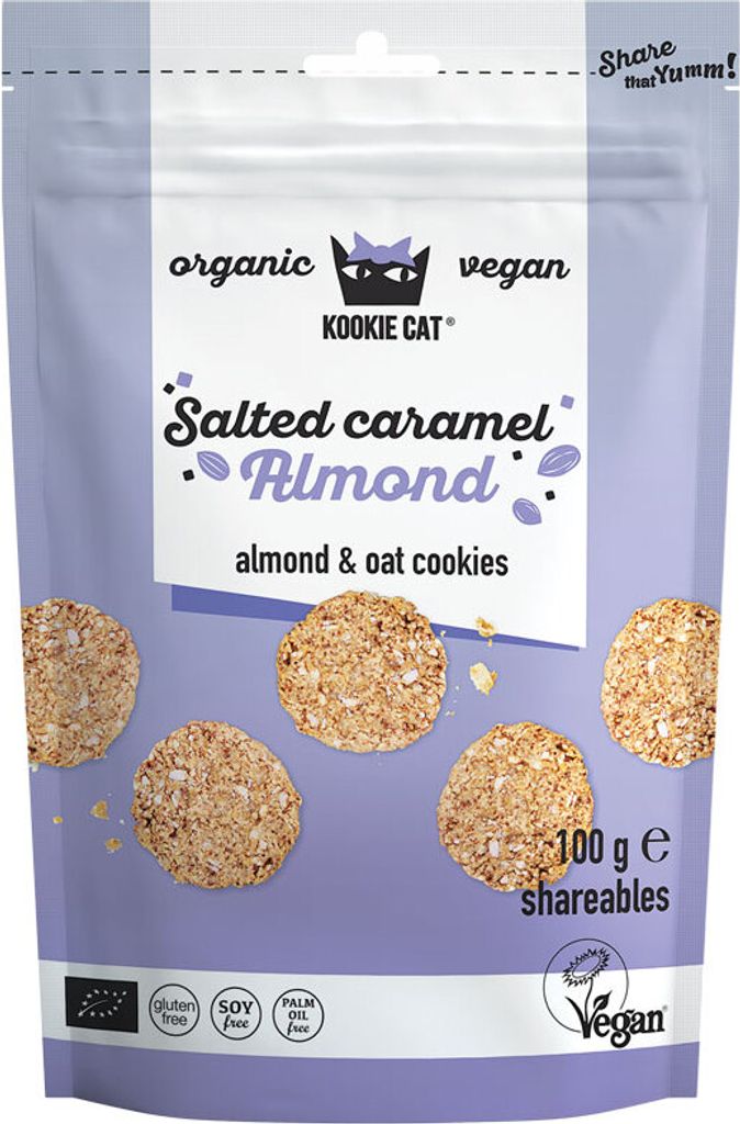 Kookie Cat Biscotti al caramello salato e mandorle100g Immagine del prodotto 