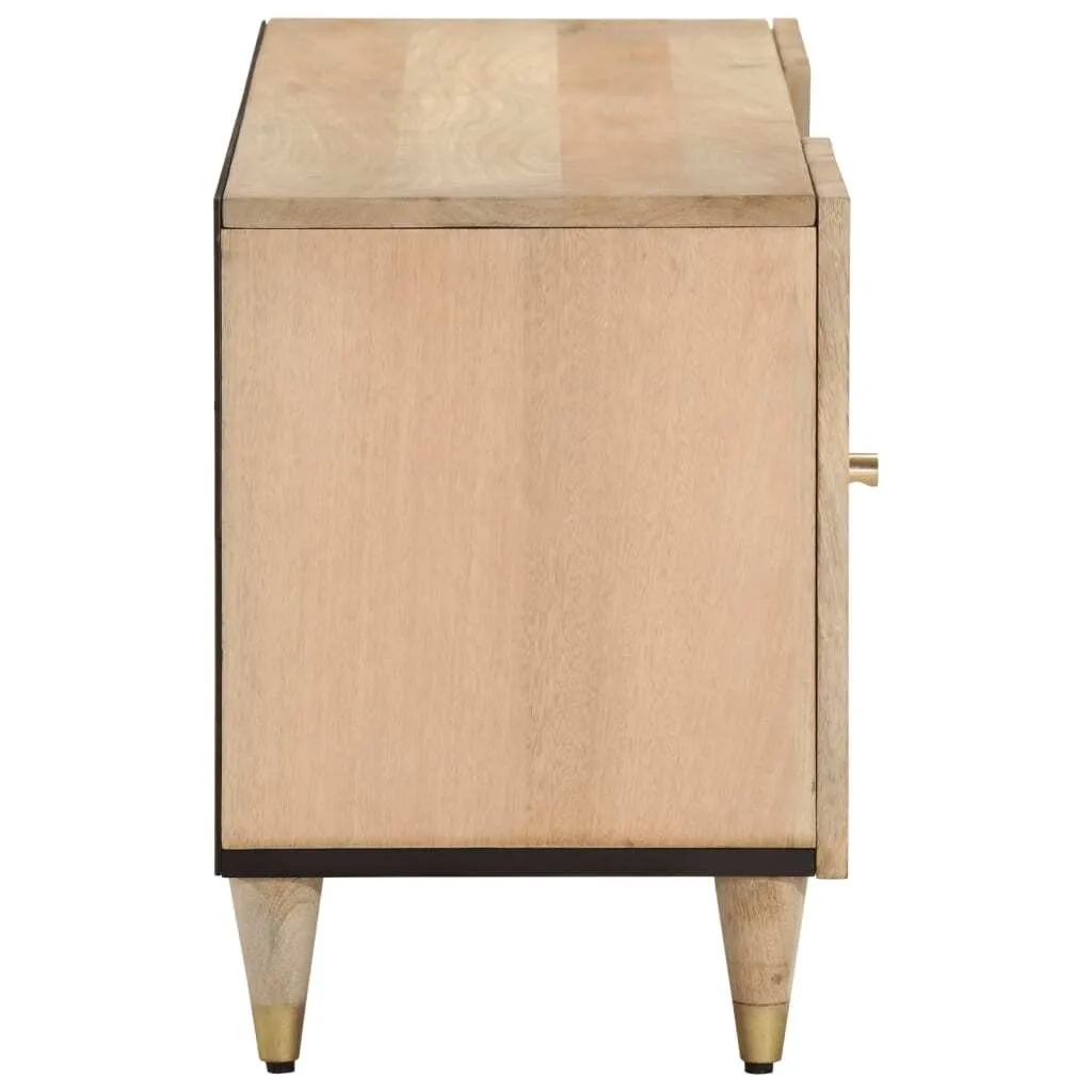 Base TV 105cm Legno di Mango e Ferro | Mobile Massiccio Alta Qualità - 3