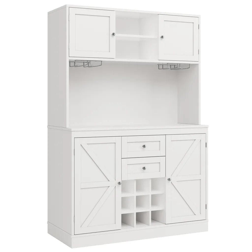 Armoire de cuisine style maison de campagne avec étagères réglables - 8