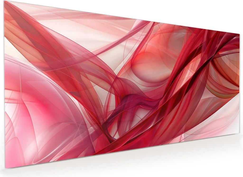 Küchenrückwand Spritzschutz Glas mit Motiv Abstrakte Schleier 40 x 40 cm