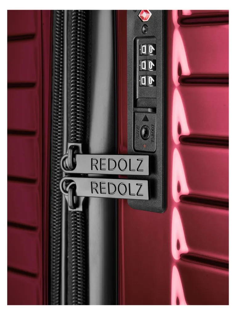 Set Valises REDOLZ Essentials 18 Anti-Choc Rouge Métallisé 56cm - 14