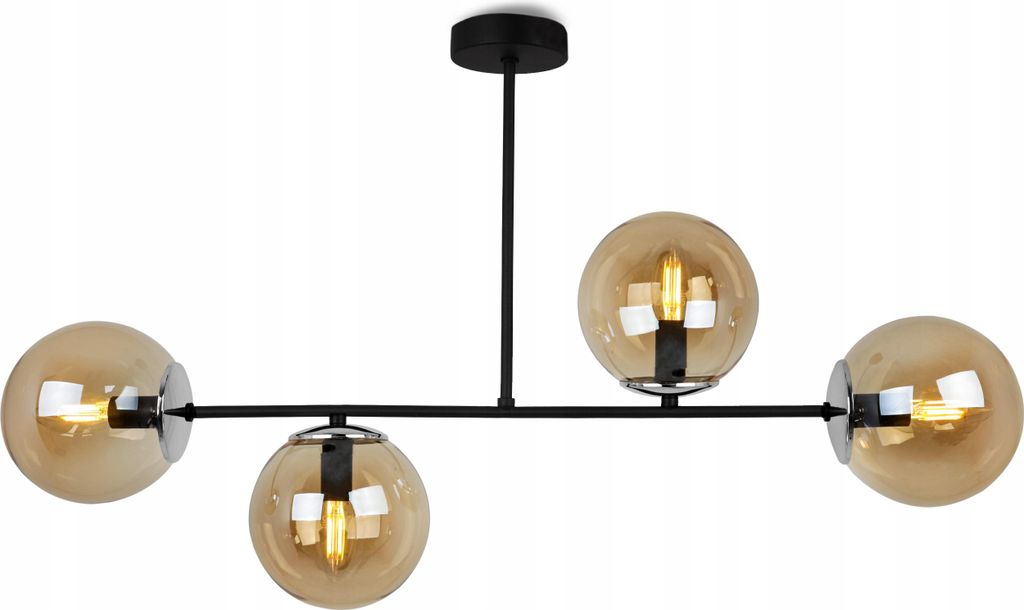 Deckenlampe Hängelampe Kronleuchter Loft elegant Glamour mit Glaskugeln