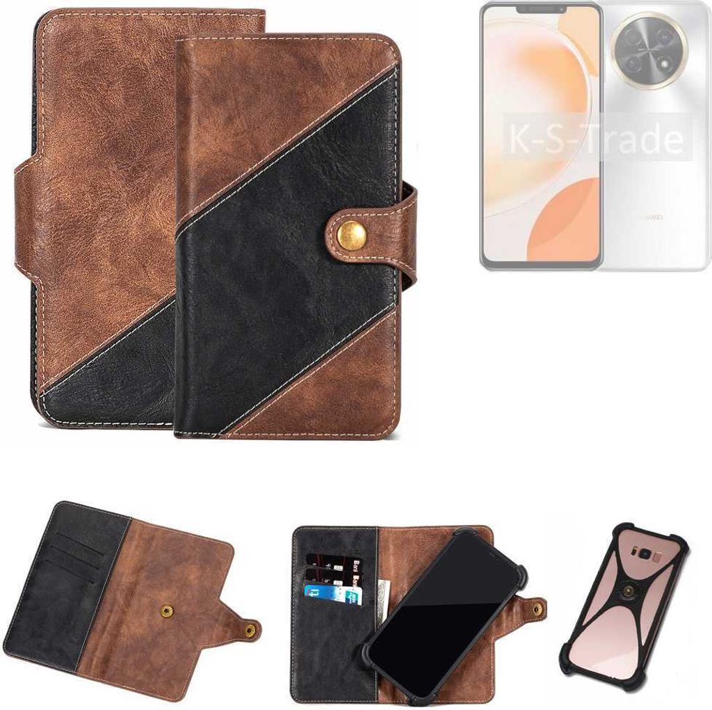 K-S-Trade Handyhülle Schutzhülle Bookstyle Case kompatibel mit Huawei nova Y91 Klapphülle Cover Hülle Schutztasche 1x