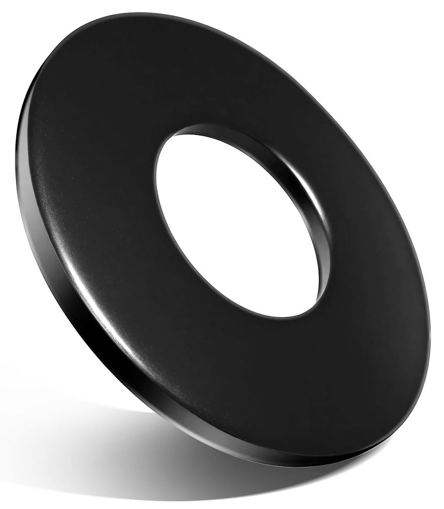 15 schwarze M10-Unterlegscheiben, M10x25 Edelstahlringe DIN 9021 A2 V2A, große flache Edelstahl-Unterlegscheiben für Schrauben, Muttern und Gewin...
