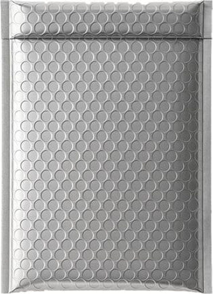 Luftpolsterfolie Versandtasche, metallisch, 180 x 250 mm, silberfarben