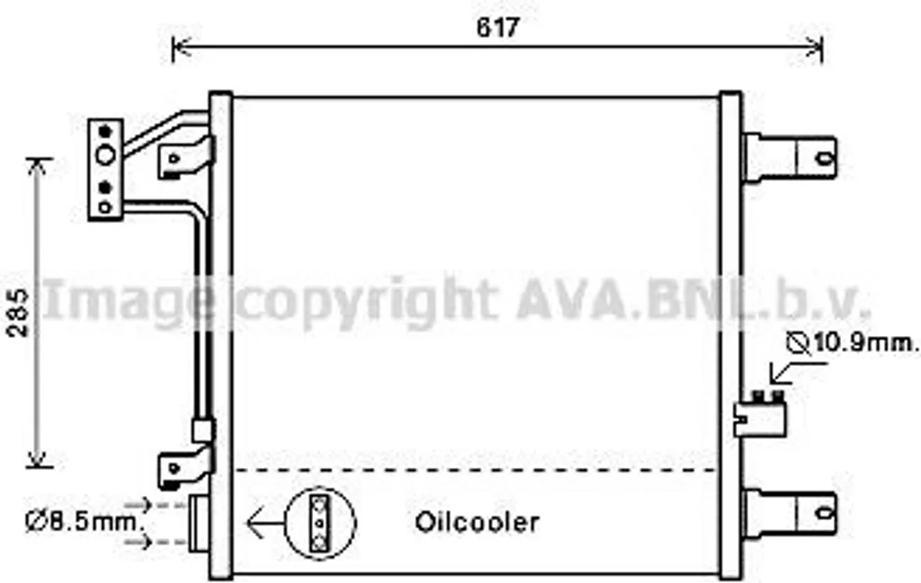 PRASCO JE5057 Condenseur de Climatisation Wrangler JK OE 55056631AA