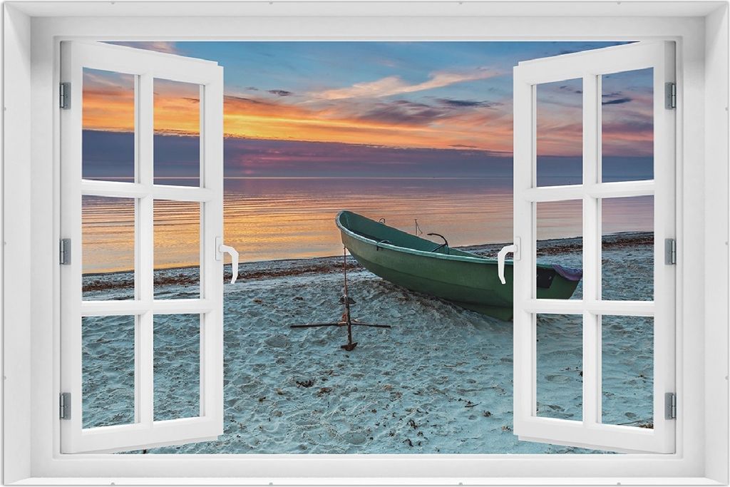 Wallario Wandbild mit Fenster-Illusion: Einsames Produktbild 