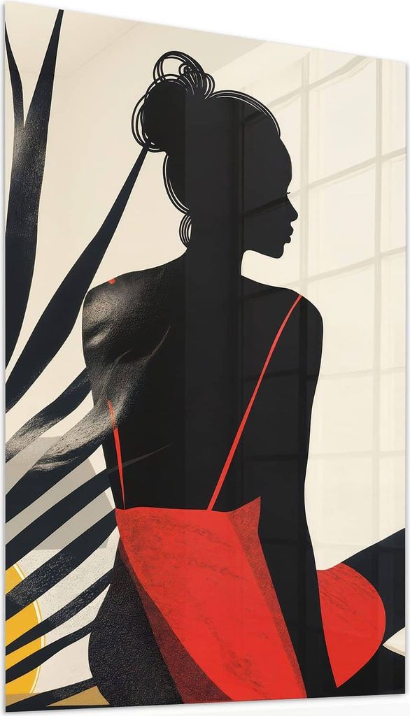 Glasbild 40x60cm in XXL für Wohnzimmer, Schlafzimmer Motiv Sonnenbaden