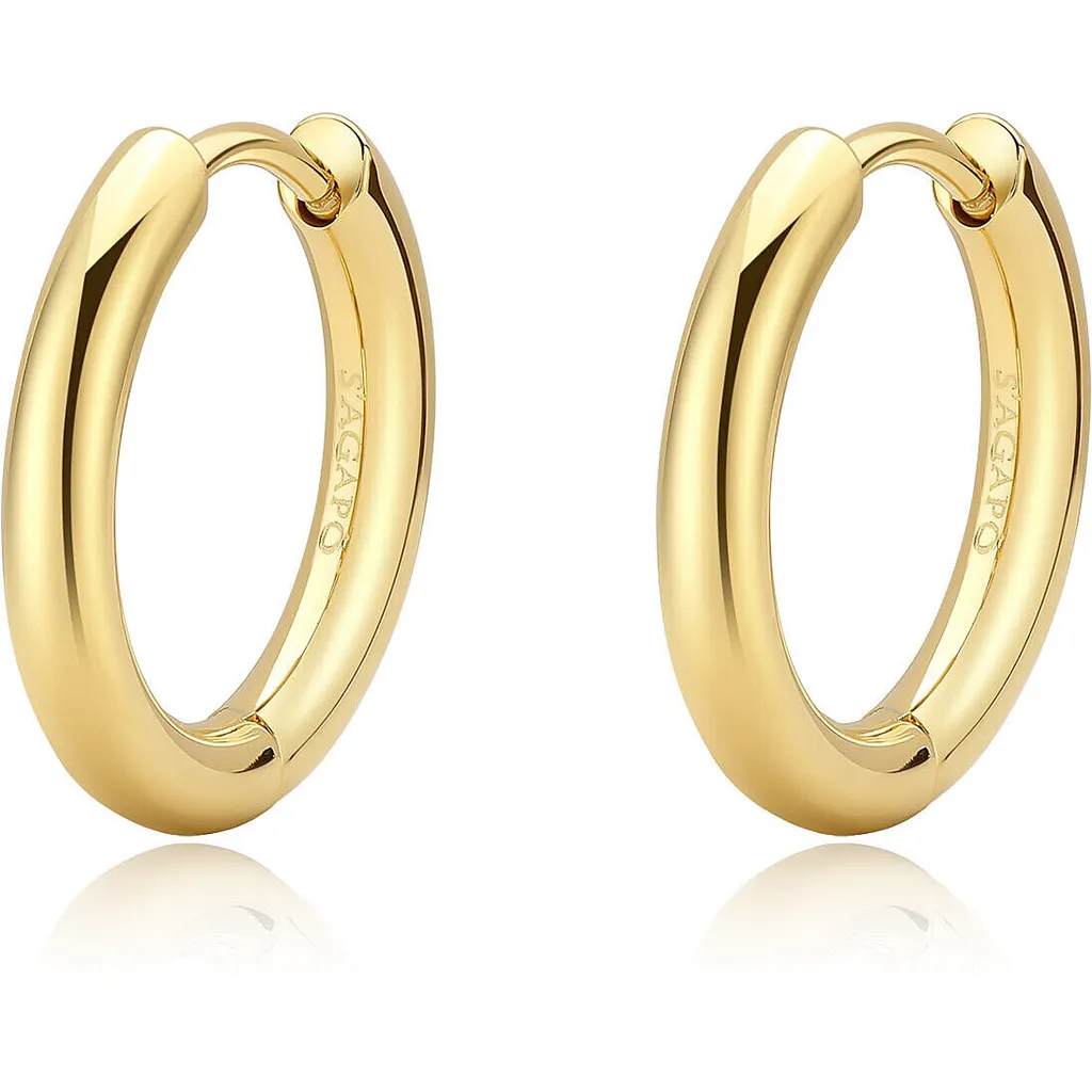 Orecchini circolari Sagapò Collezione Oro Chunky - donna