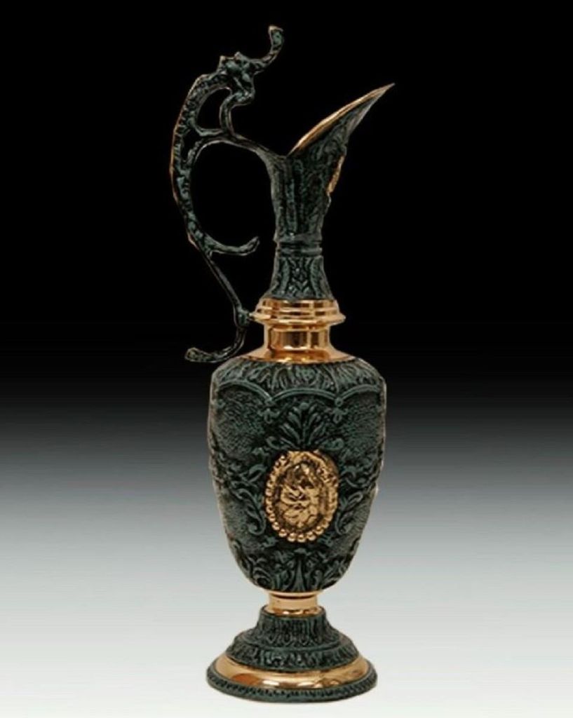 Casa Padrino Luxus Barock Vase in Weinkrug Form Grün / Produktbild 