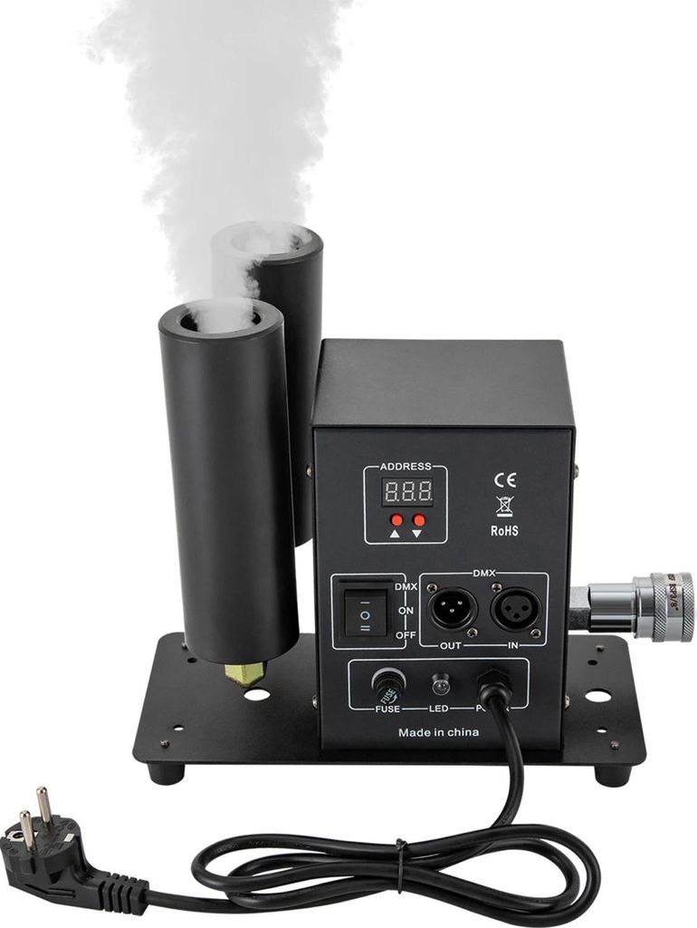 CO2 Jet Maschine - DMX512 Effektgerät - 6–8 m Ausstoßhöhe - 150 W Leistung - Für Bühne, DJ, Hochzeit, Party - Schwarz