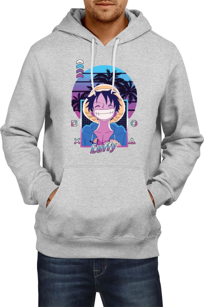 Herren Kapuzenpullover Manga Japan Anime Comics Animation One Manga Piece Anime 0022, Man L / Grau