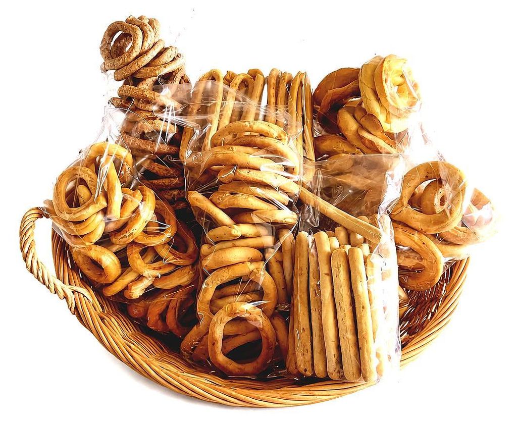 Di Gruttola - Taralli Artigianali Assortiti 2,7 kg - Degustationspaket mit 8 Sorten - Italienischer Salz Snack