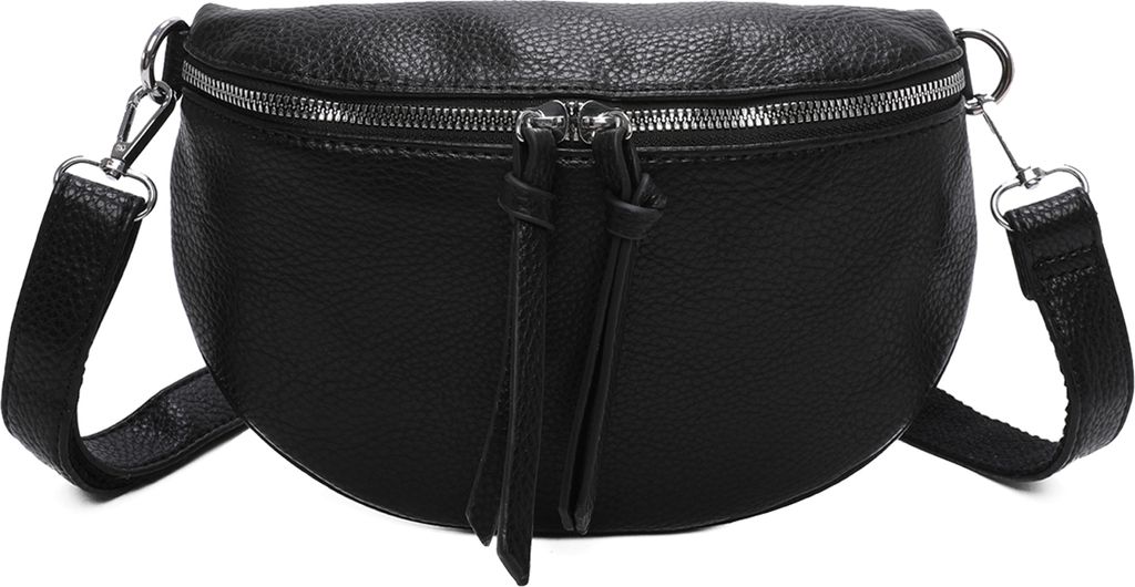 Bauchtasche (GSL-313) Klein Umhängetasche Klein Kunstleder Italy-Design BLACK