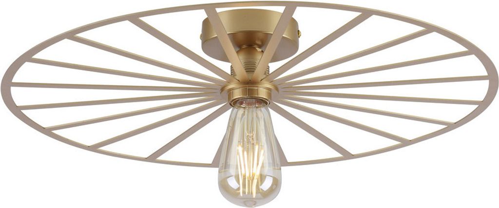 JUST LIGHT Decken- und Wandleuchte SPIKE für Wand- und Deckenmontage geeignet messing matt Wohnräume, z.B. Wohnzimmer, Schlafzimmer, Esszimmer, A...