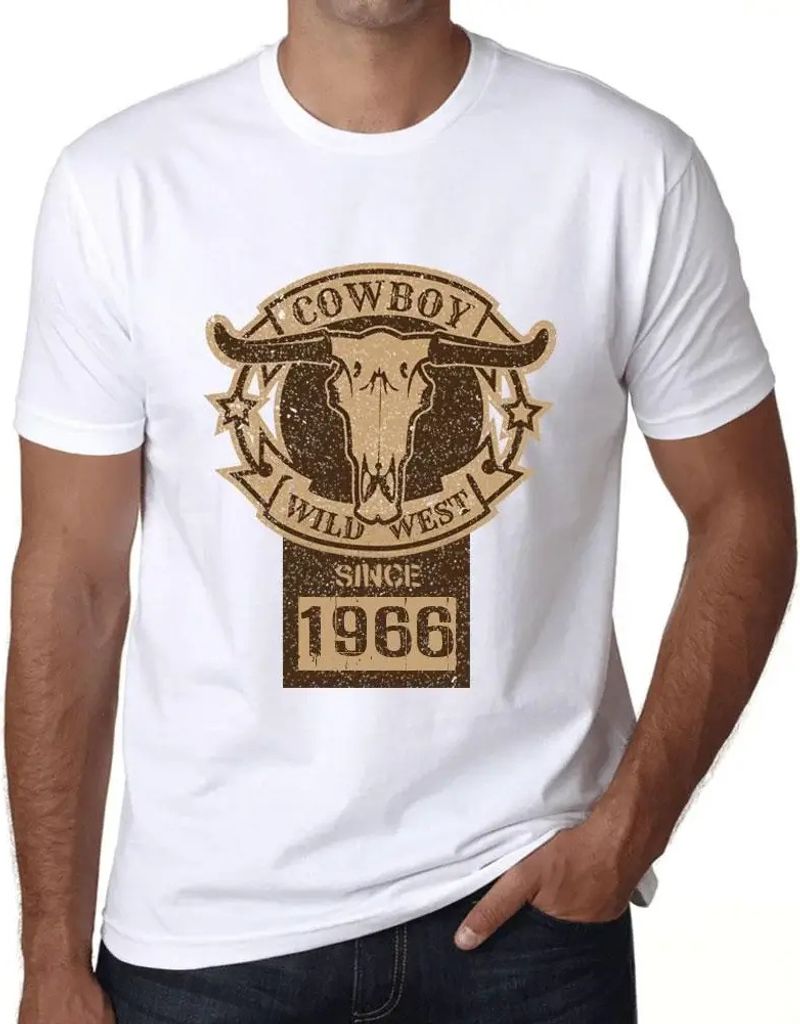 Herren Grafik T-Shirt Wildwest-Cowboy seit 1966 – Wild West Cowboy Since 1966 – Geschenk 58. Geburtstag Jahrestag 58 Jahre Jubiläum 58 Jährig...