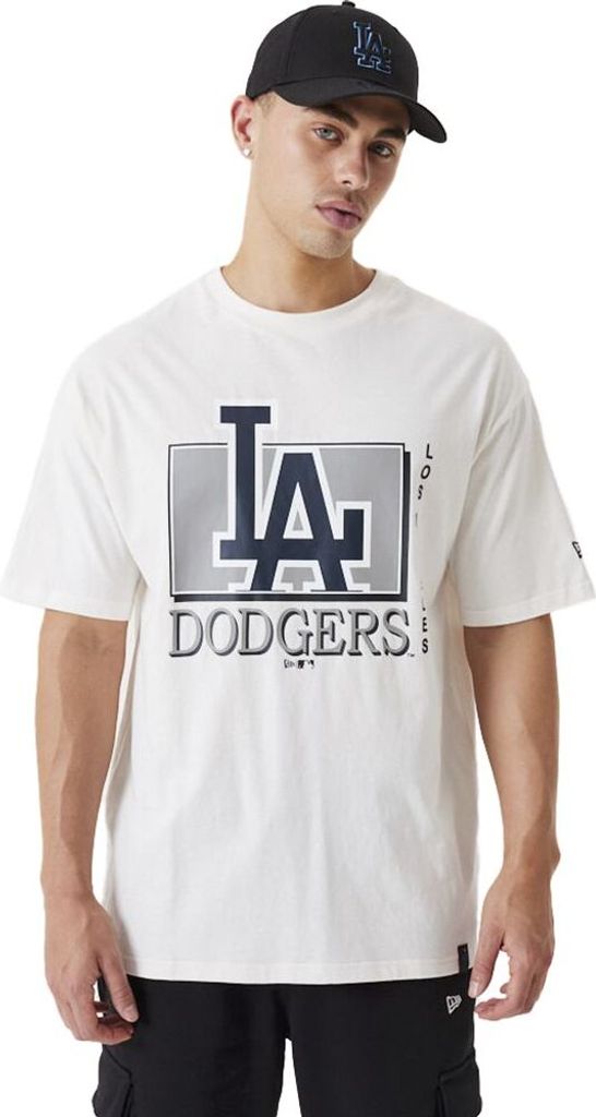 New Era - MLB T-Shirt Uni Team Wordmark Tee - LA Dodgers weiß XXL