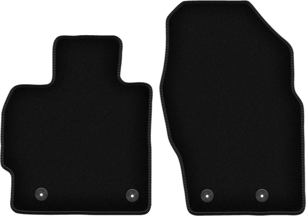 Wielganizator Tappetini anteriori in velluto per Mazda CX-7 (2009-2012, SUV) neri, set 2 pz, con fissaggi