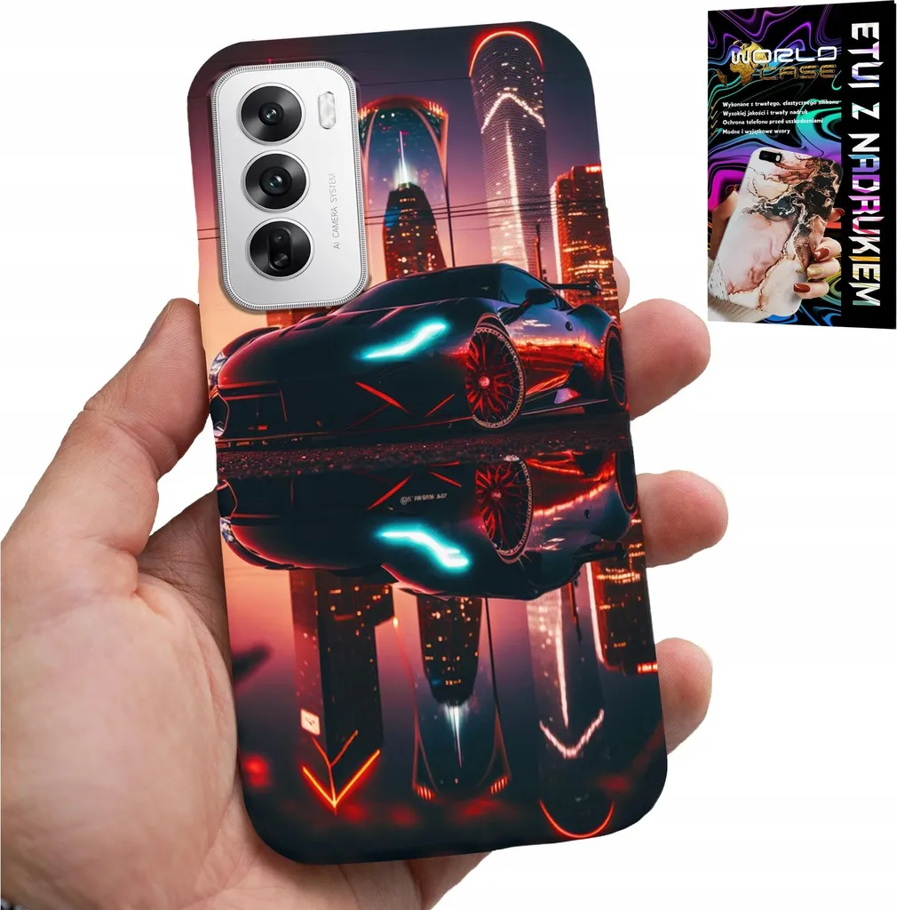Custodia Sottile Folio Oppo Reno12 5G Fan Cars - Essenzialità Maschile