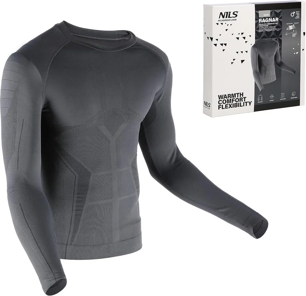 Maillot de corps thermique homme pour sport d'hiver gris NILS Ragnar S/M