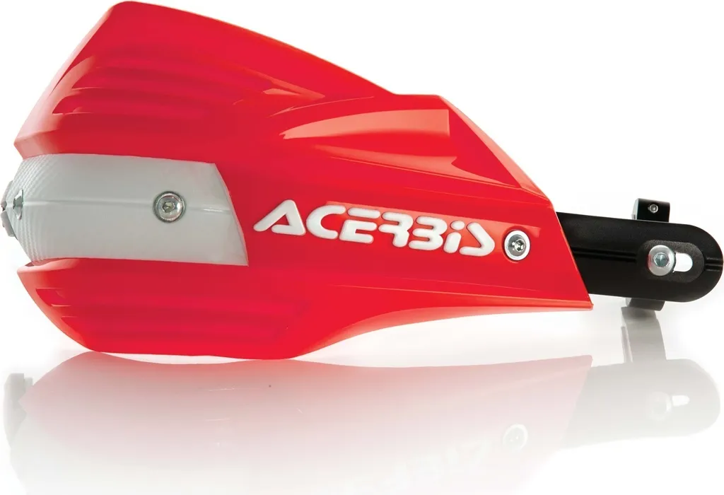 Acerbis X-Factor Garde-mains Rigides Blanc/Rouge en Aluminium Enduro